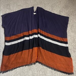 LOFT Deep navy wool poncho